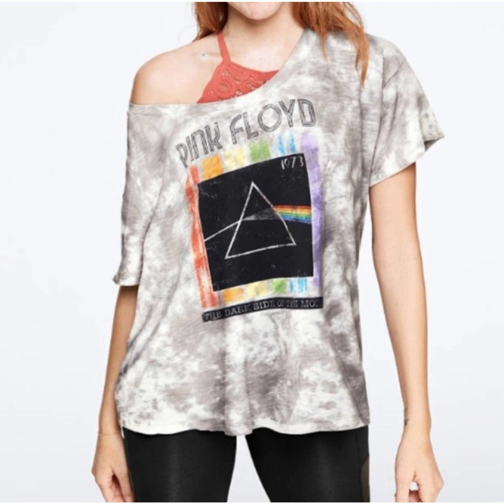 S small new PINK Victoria's Secret Pink Floyd top tee oversized tie dye